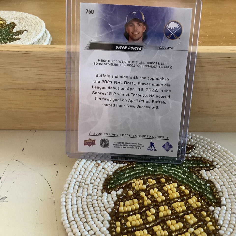 2022-23 Upper Deck Extended Series Owen Power #750 1st Round Draft Rookie - Image 2 of 2