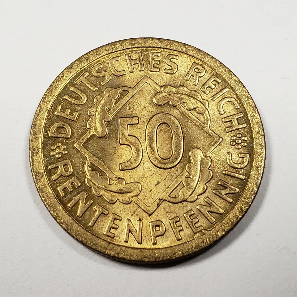 1924-A Alemanha 50 Renten Pfennig - UNC - KM 34 - SKU-F7492 - Imagem 2 de 2