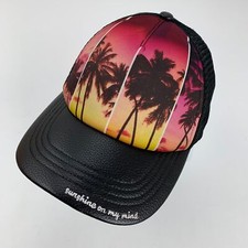 Sunshine On My Mind Palm Trees Youth Trucker Ball Cap Hat Snapback