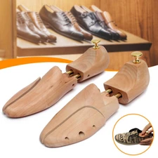 1 Pair Adjustable Cedar Wood Shoes Tree Stretcher Shaper Keeper Anti-wrinkle USA