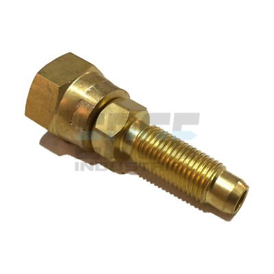 #ad BRASS REUSABLE SWIVEL STEM 1 4 HOSE ID X 1 4 18 NPSM $11.22