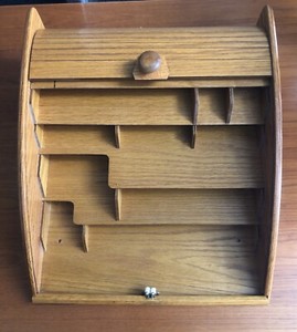 Roll Top Nautical Chart Organizer Navigation Cabinet