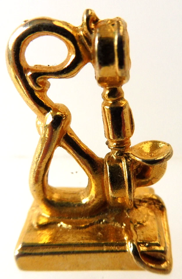 Feve métal doré - TELEPHONE N° 3 - Photo 1/1