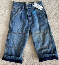 NWT Children s Place Baby Boy Jeans Size 24 Months Blue Denim Jeans Fleece Lined