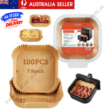 100pcs Air Fryer Disposable Paper Liner Square Food Grade Parchment Paper Liners
