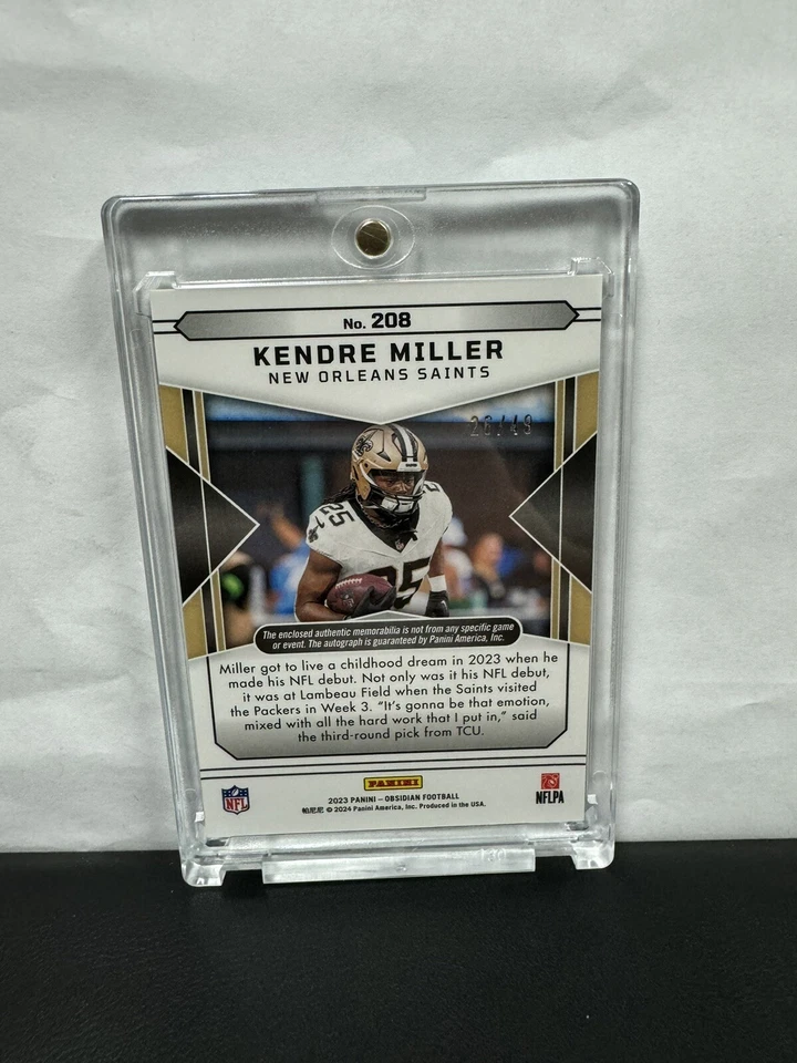 2023 Panini Obsidian - Rookie Jersey Autographs Orange Electric Etch #208 Kendre - Image 2 of 2