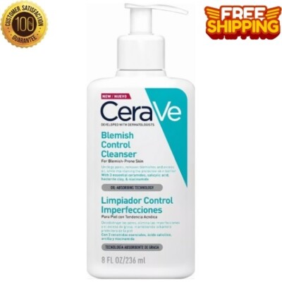 CeraVe Blemish Control Face Cleanser With 2% Salicylic Acid & Niacinamide, 8 oz