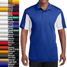 BIG Mens Polo Shirt Moisture Wicking DriFit Snag Resist Color Block XL 2X 3X 4X