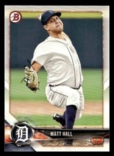 2018 Bowman #BP80 Matt Hall Detroit Tigers