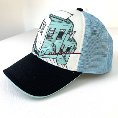 Adidas 5 Boroughs Cap Black White Light Blue Mesh Snapback Hat