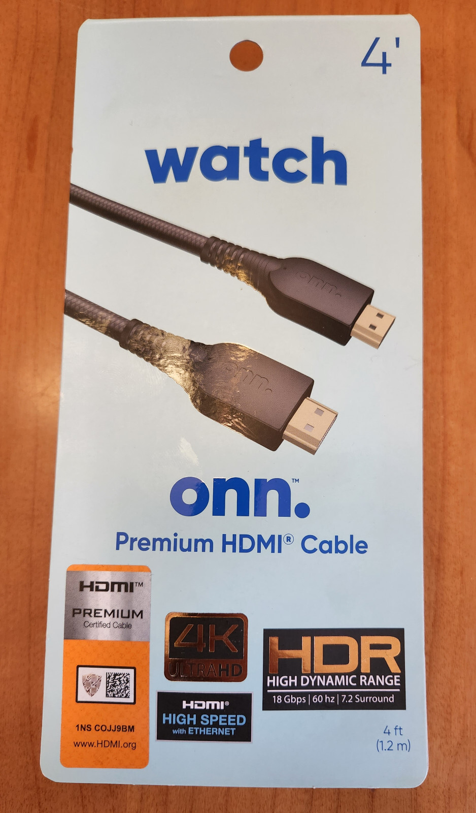 Premium 4ft HDMI Cable 4K Ultra HD High Speed Brand New Sealed-image