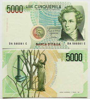 Italien 5000 Lire 1985 7 Pick.111a Kassenfrisch / Unc