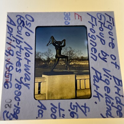 35mm slide 1956 Frognen Park Sculptures Statues Oslo Norway Kodachrome #360