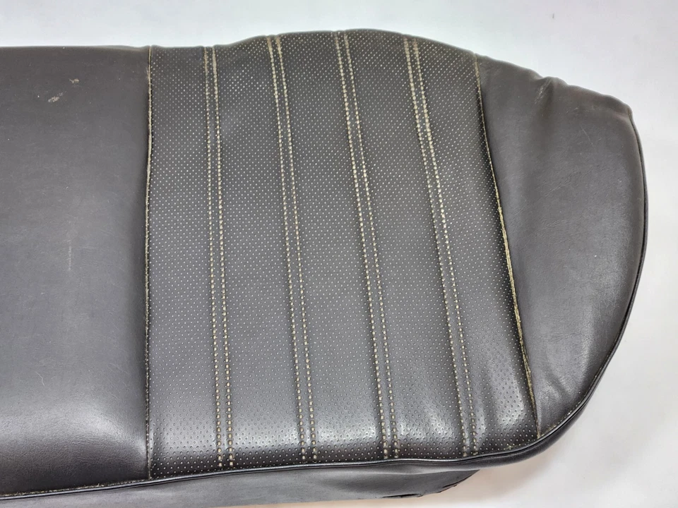 ✅ 85-88 OEM BMW E28 528e 535 segunda fila asiento trasero cojín inferior vinilo negro * Foto 4 de 4