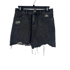 Urban Outfitters BDG Women's Size Small Black Distressed Jean Mini Skirt