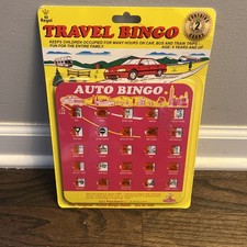 New Vintage Travel Board Bingo Game 2 Cards Item 9200