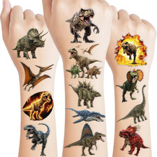 96PCS Dinosaur Temporary Tattoos Stickers - Dinosaur Themed Birthday Party Favor