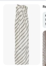 Halston Heritage Striped Strapless Knot-front Gown maxi Dress sz 6 new w tags