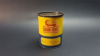 Rare Top Cond Early HC Sleigh Ram TM GOLDEN FLEECE Duralith No 2 Grease 1lb Tin