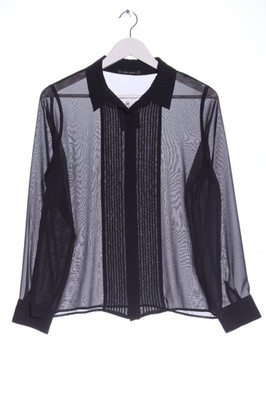 ZARA BASIC Transparenz-Bluse Damen Bluse Gr. DE 38 schwarz Casual-Look