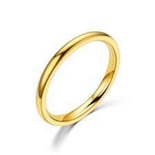Titanium Steel Rings for Mens Weddings Ring Simple Band Engagement Gifts 2/4/6mm