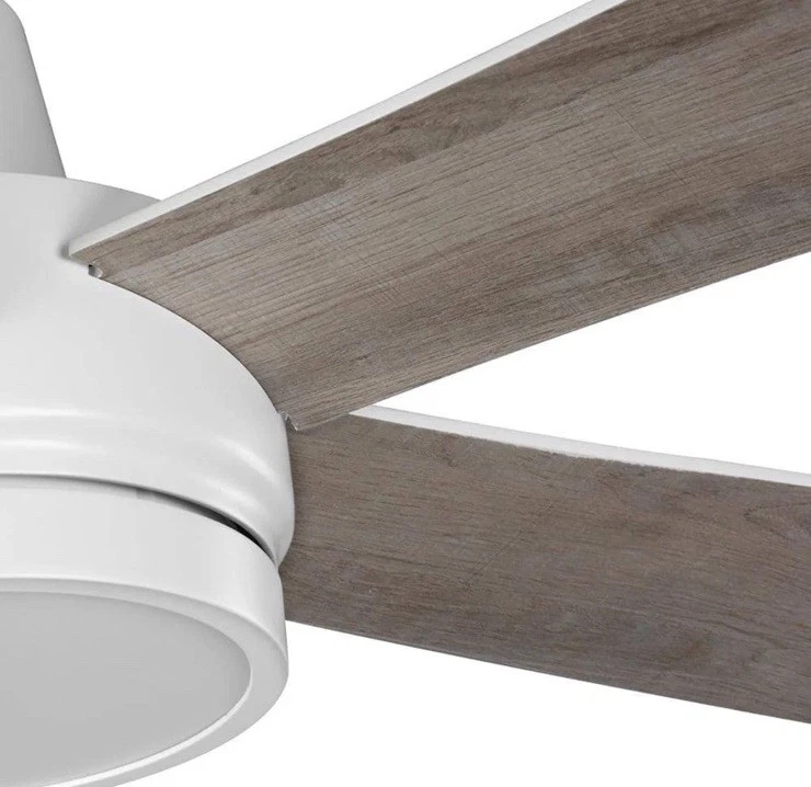 Hampton Bay 54 in. White LED Smart Ceiling Fan w/ Remote Powered by Hubspace - Image 2 of 3