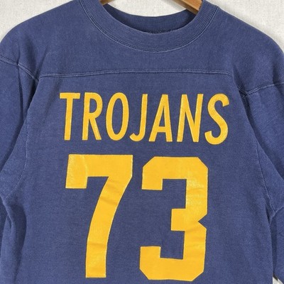 VINTAGE 60s 70s Champion Cotton Football Jersey T Shirt Size Small