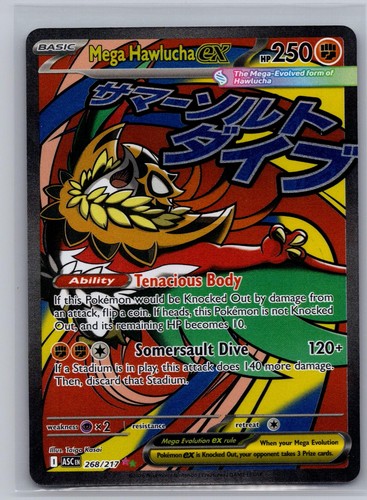Mega Hawlucha ex 268/217 Mega Attack Rare Ascended Heroes Pokemon Holo Near Mint