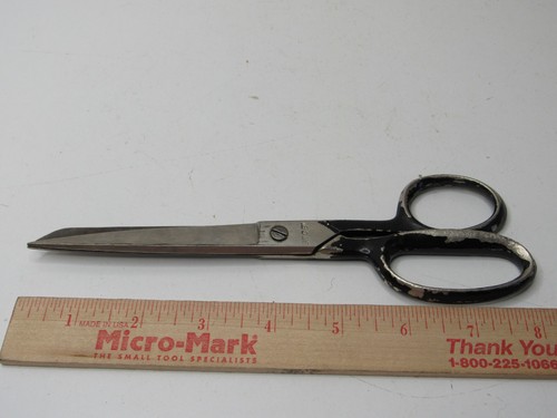 Vintage Hot Drop Forget Steel 511 C 8" Scissors Shears Black Handles Italy #SN-6 - Picture 7 of 7