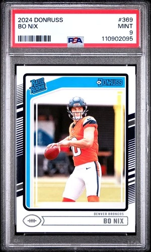 2024 PANINI DONRUSS #369 BO NIX ROOKIE RC PSA 9