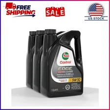 3 Pack, Castrol EDGE High Mileage 5W-30 Advanced Full Synthetic Motor Oil, 5 Qua