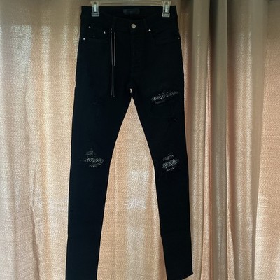 Amiri Skinny MX1 Bandana Patch Distressed Jeans authentic Sz 29