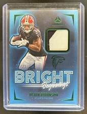2024 Panini Luminance Bijan Robinson Bright Beginnings Patch Green Prime #/25