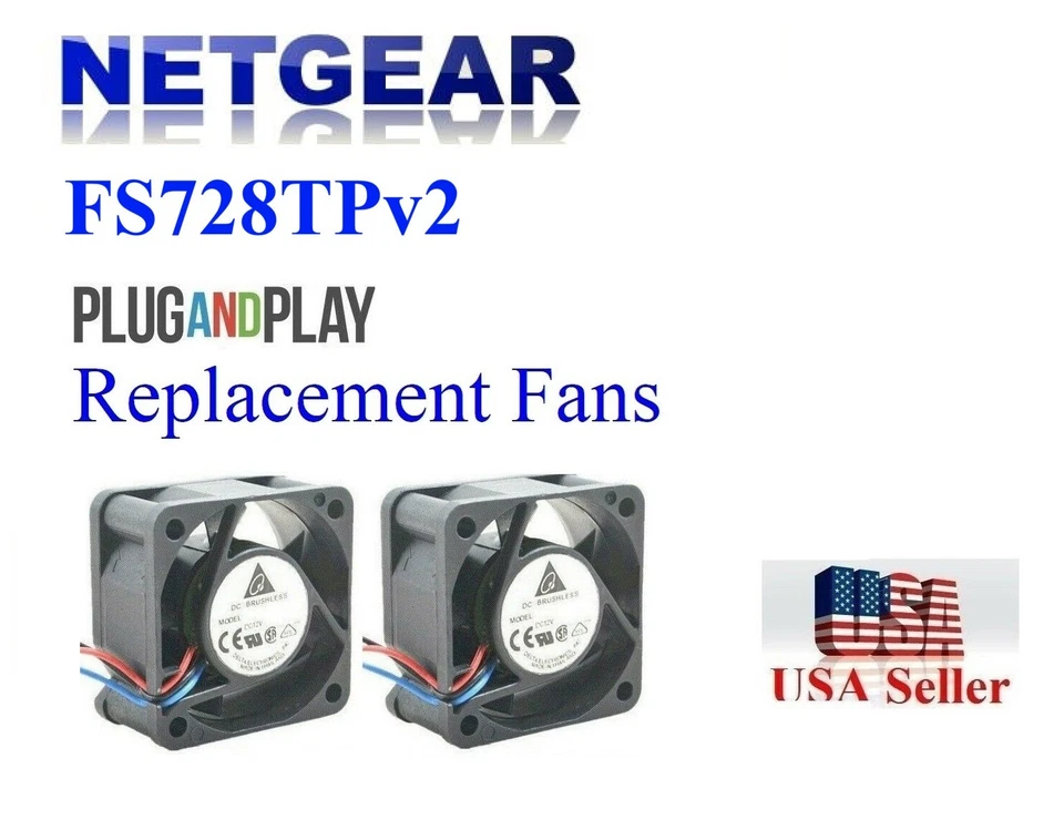 2x Ersatz Lüfter für Netgear FS728TPv2