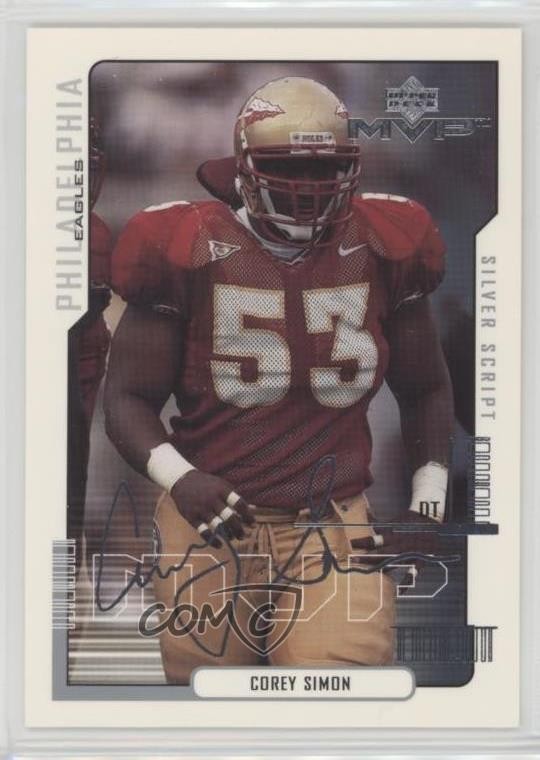 2000 Upper Deck MVP Silver Script Corey Simon #194 Rookie RC 1u9