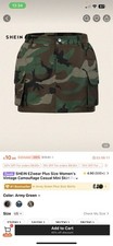 SHEIN Women's Camouflage Casual Mini Skirt