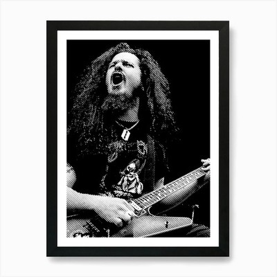 Dimebag Darrell Line Art 3 Kunstdruck gerahmtes Wandbild Poster Leinwanddruck Bild