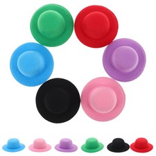 12 Pcs Tiny Top Hat for Dolls Diy Dress Hats Miniature Colorful Formal