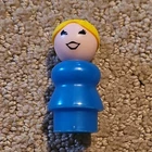 Fisher-Price Little People Girl Blue Body Yellow Hair Vintage Toy 1963-1996