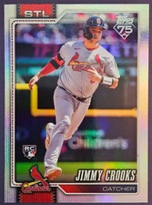 2026 Topps Series 1 #73 Jimmy Crooks Rainbow Foil Cardinals Rookie Card