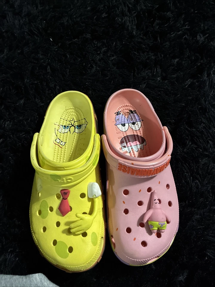 Bob Esponja y Patrick Crocs desajuste talla 8 hombre 10 mujer’s Foto 2 de 3