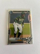 Denzel Clarke Oakland A's 10 1st Bowman cards inc. refractor