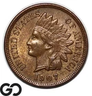 1907 Indian Head Cent Penny, Choice BU