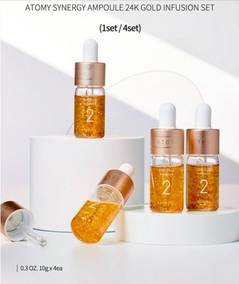 ATOMY Synergy Ampoule 24K Gold Infusion 4p Set Korean Cosmetics K Beauty
