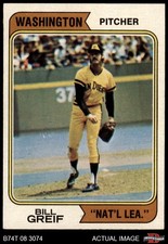 1974 Topps #102 Bill Greif WAS NATL LEA VARIATION 6 - EX/MT