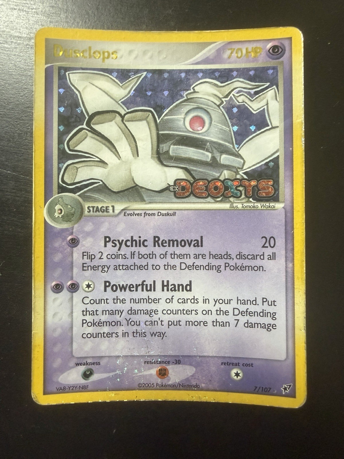 Dusclops 7/107 EX Deoxys REVERSE HOLO BLEED