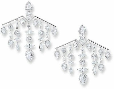 Fallon Versailles klare Kristall Chandelier Statement Ohrhänger - neu
