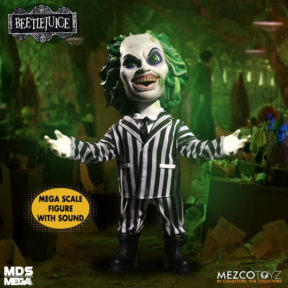 FIGURA MEZCO MEGA ESCALA BEETLEJUICE CON SONIDO Foto 4 de 4