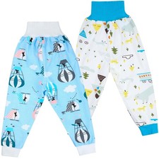 Waterproof Diaper Pants for Potty Training 2 Packs Nighttime Diaper Short for...