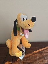 Disney Store Pluto Plush Dog Large Stuffed Animal If Found Return To Mickey 12"